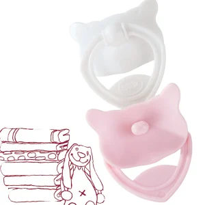 Götz Accessoires-Schnuller Set, Rosa/Weis